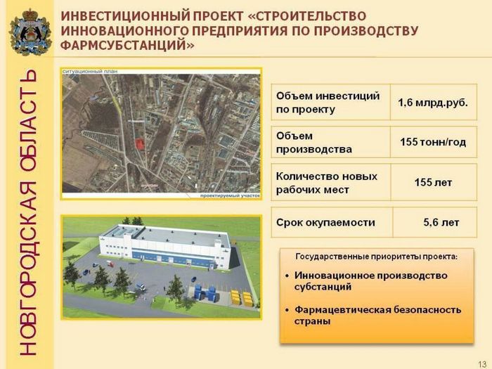 Реализация проекта по экономическому развитию Новгородской области